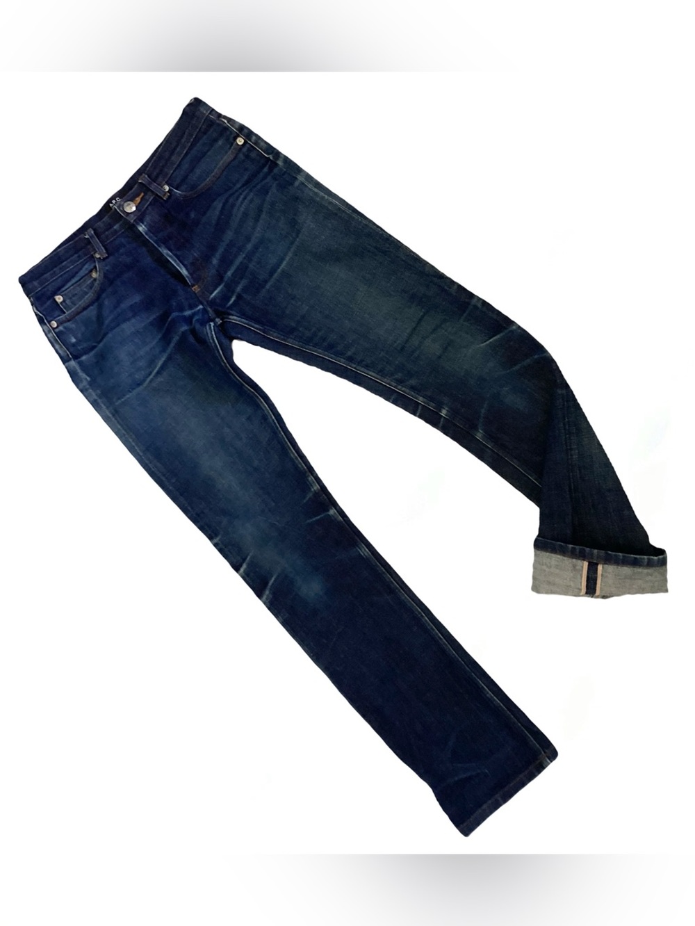 A.P.C. Selvedge denim New Cure H Dark washed Button-Fly Jeans. Sz. 30